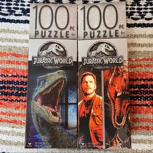 NEW Lot Of 2 Jurassic World Puzzles 100 Pc Each